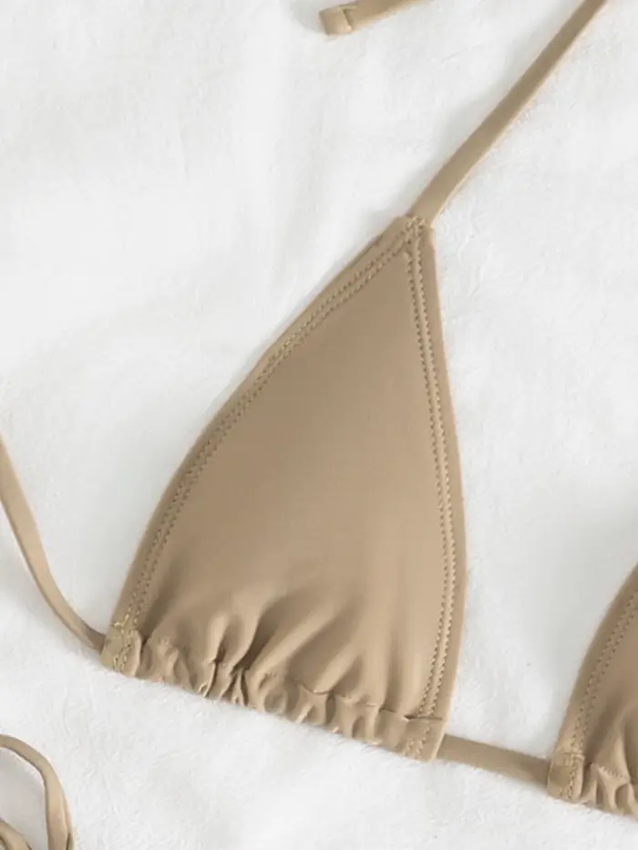 Bikini Kaki Daxiyee Femme 2025 Ensemble de 3 Pièces Mode Élégante Plage Mariage Vacances Piscine Spas Sources Chaudes Sports Nautiques Jour à Jour