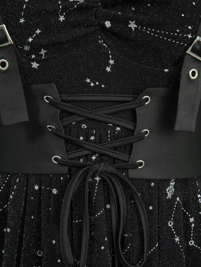 Robe gothique noire victorienne Punk