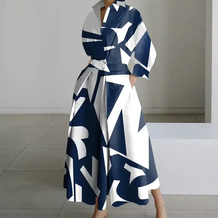 Robe longue taille haute pour femmes