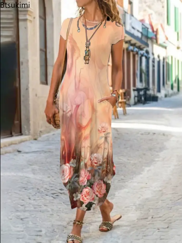 Robe longue style Boho pour femmes