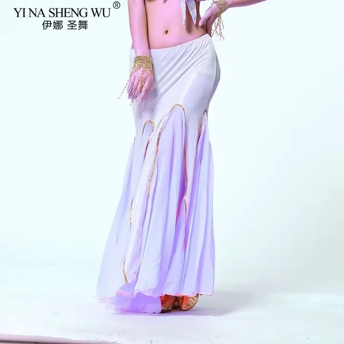 Femmes danse du ventre jupe portefeuille soie mousseline coton inde