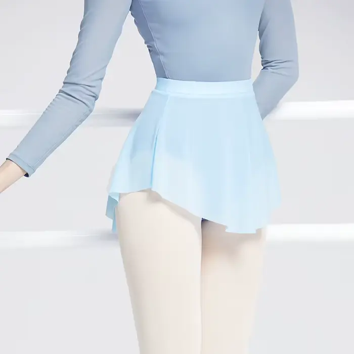 Jupe de ballet en nylon et élasthanne avec fente latérale pour danseuses de ballet, yoga, gymnastique et entraînement sportif occasions spéciales