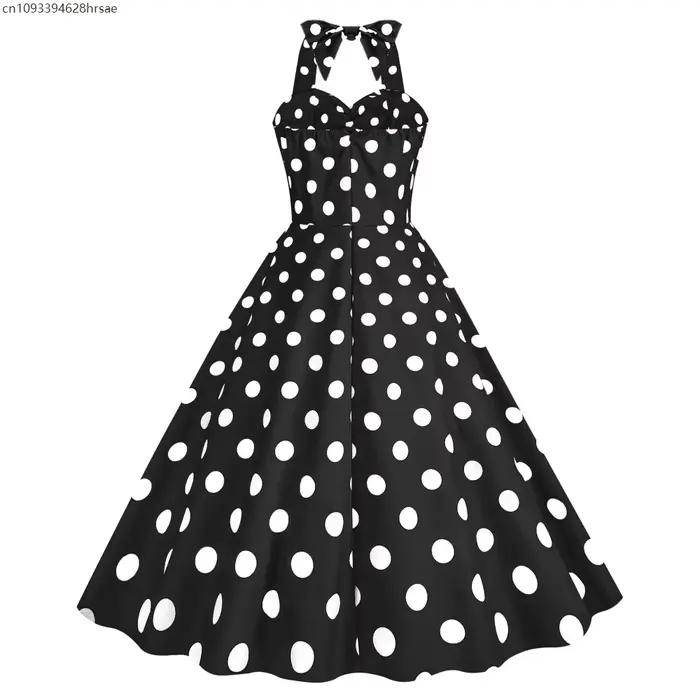Robe vintage sans manches pour femmes des années 50 et 60