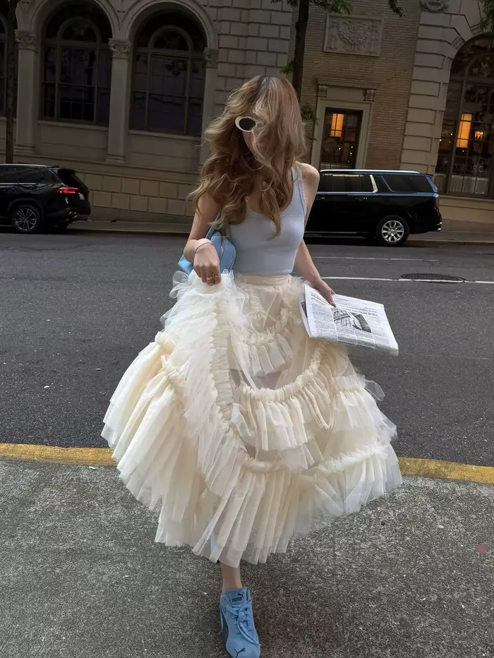 Jupe en tulle à plusieurs couches