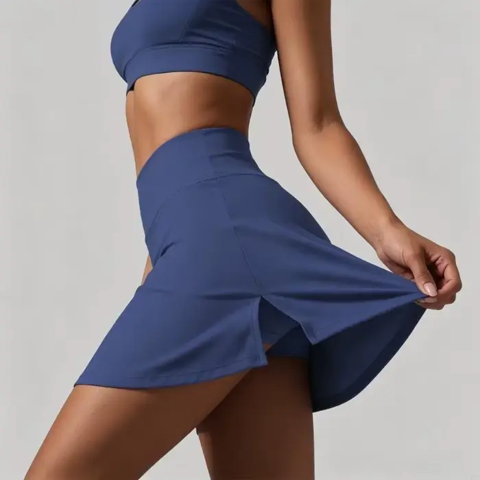 Jupe Tennis taille haute avec short intégré