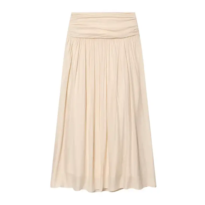 Ensemble Silhouette Large Été 2026 avec Détails Bordés en Bois 1334190 Jupe et 1334196