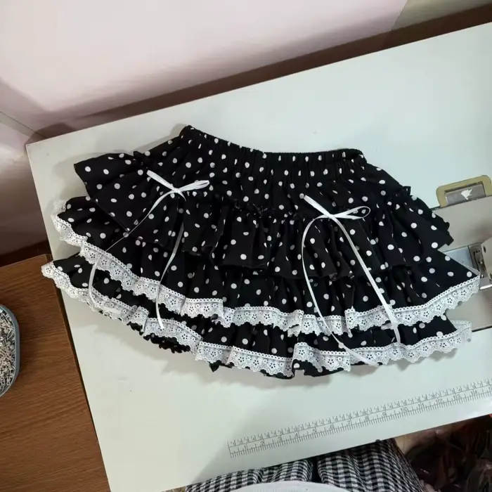 Mini jupe noire de Style français pour femmes