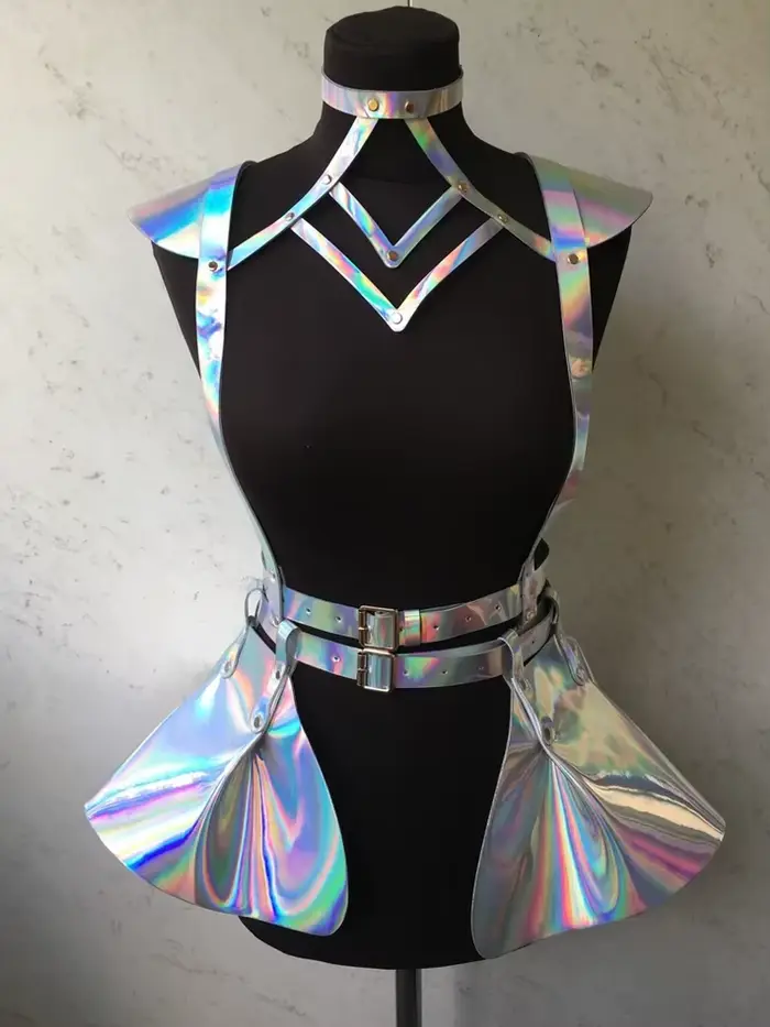 Jupe à bretelles colorée, ceinture de bal, costume de cosplay pour femmes, chanteuse de concert, cos