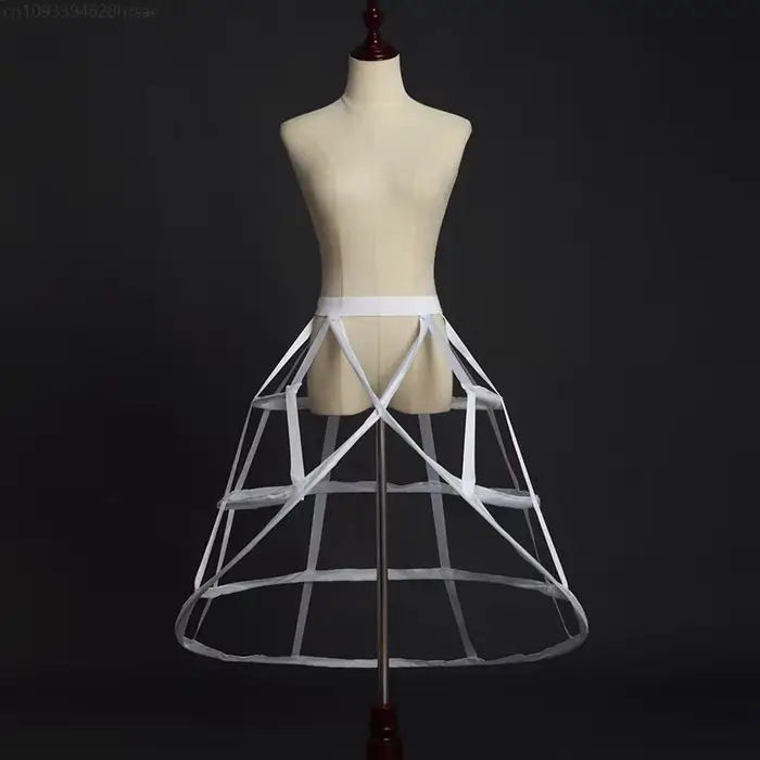 Cage cerceau jupon femmes irrégulière Crinoline jupe sacoche blanc noir mariage mariée sous-jupe agitation