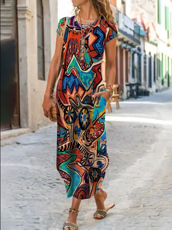 Robe longue style Boho pour femmes, à la mode et élégante, nouvelle collection été, robes de soirée 