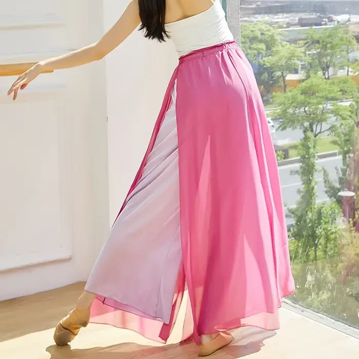 Pantalon en Mousseline de Soie Satin pour Femmes Taille Haut, Confortable, Élégant, Doux, Ample, Moderne, Danse, Yoga, Occasions Spéciales