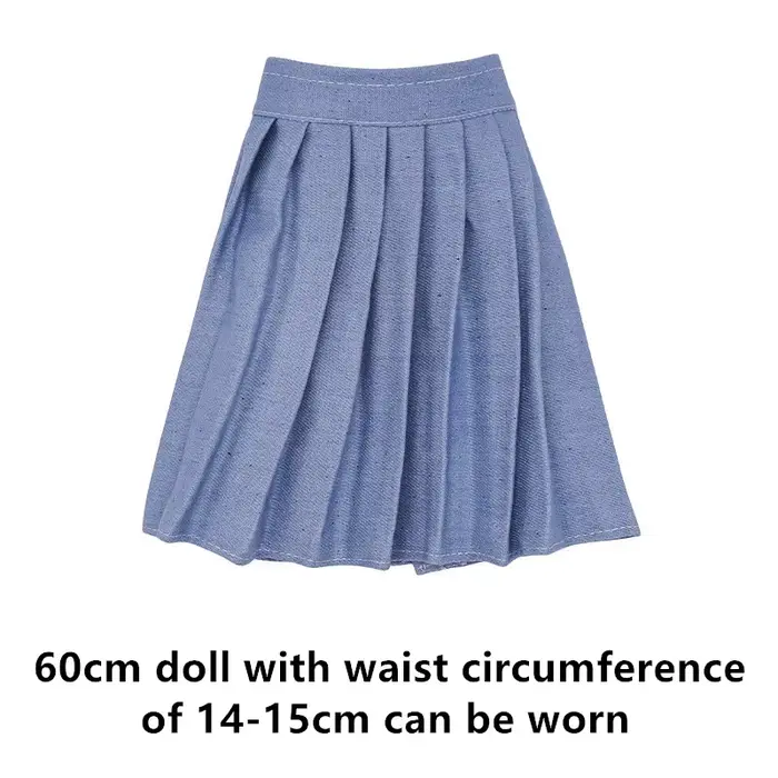 Jupe plissée noire pour vêtements beurre 60cm