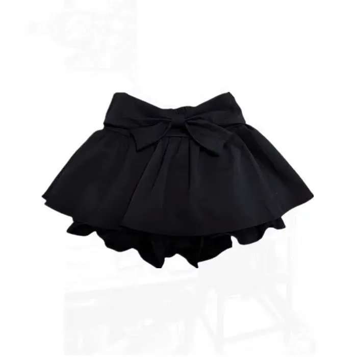 Mini jupes femmes nœud taille haute doux tout-match princesse a-ligne Simple gâteau bouffant jupe Pr