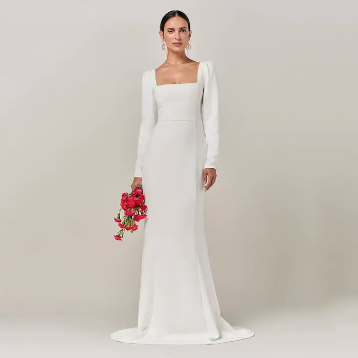 Robes de mariée sirène à col carré 2026