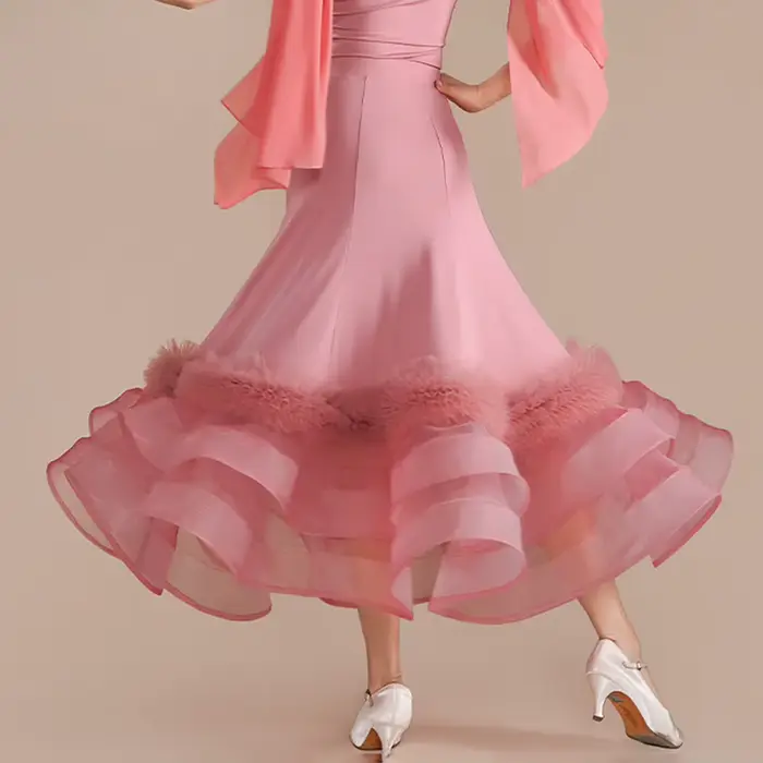Jupe à volants pour danse de salon