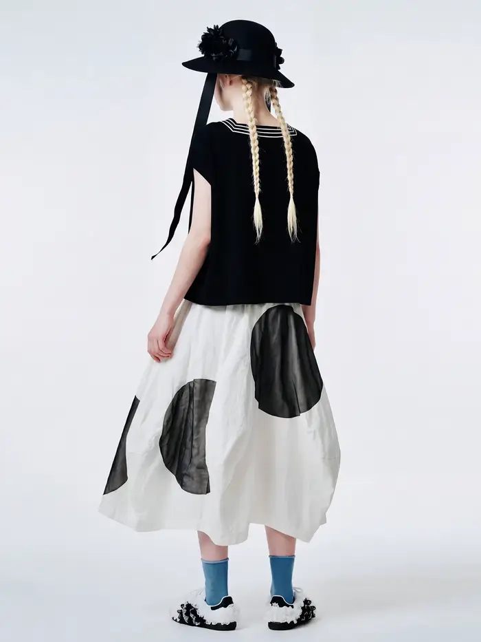Jupe midi blanche pour femme
