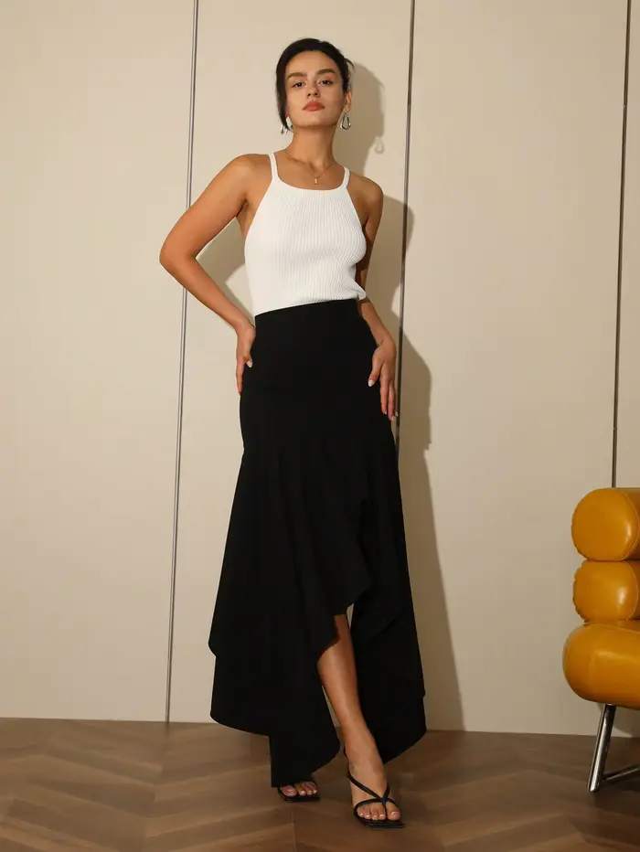 Jupe taille haute pour femme