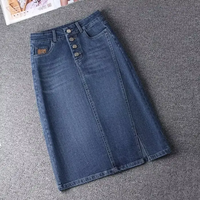 Jupe en jean taille haute pour femme, streetwear, fourreau sexy, mode fendue, rétro, printemps, été