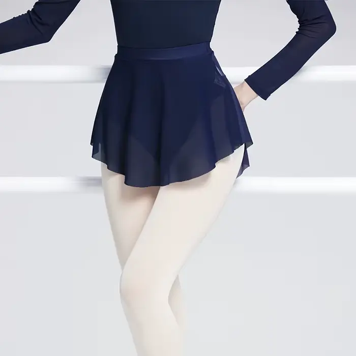 Jupe de ballet en nylon et élasthanne avec fente latérale pour danseuses de ballet, yoga, gymnastique et entraînement sportif occasions spéciales