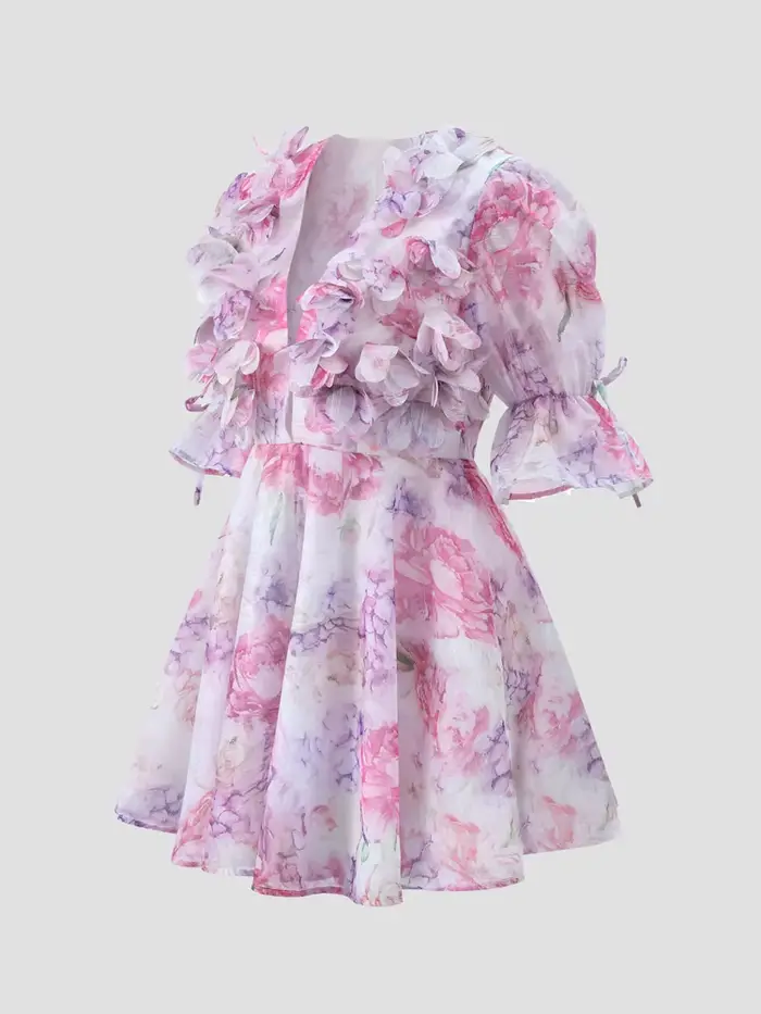 Mini robe Chic à imprimé Floral