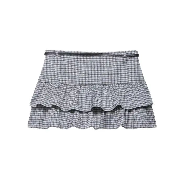 Jupe-culotte à carreaux style collège français Printemps/Été 2026