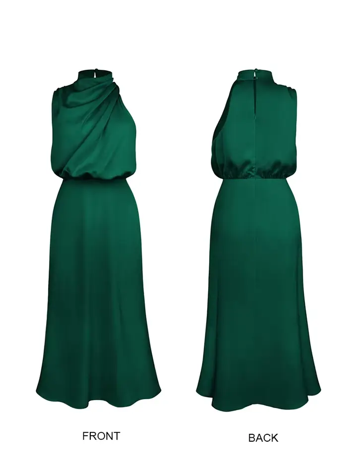 Robe longue d'été en Satin de soie pour femmes