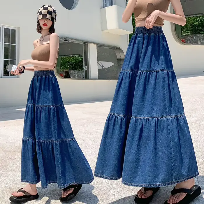 Jupe en jean pour femme, taille élastique, collection automne 2026