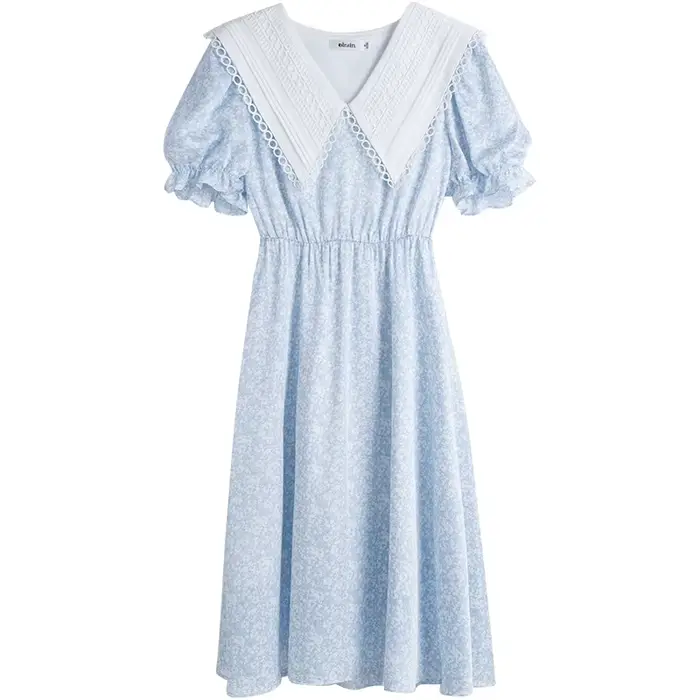 Robe longue femme OLrain col marin