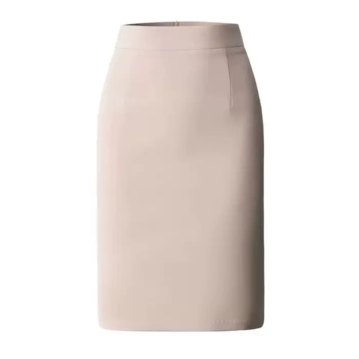 Jupes de travail d'été pour femmes, jupe mi-longue kaki avec fente, taille haute, luxe, élégante, vê
