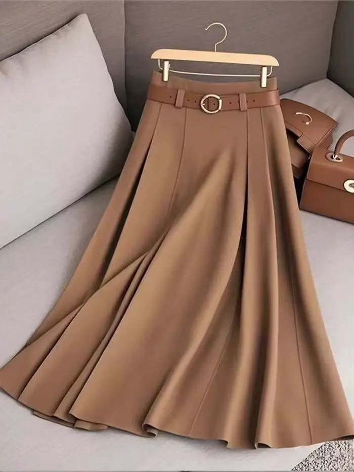 Jupes mi-longues plissées pour femmes
