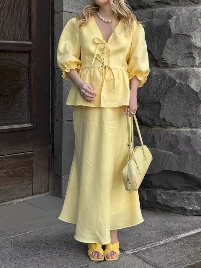 Ensemble jupe femme taille haute
