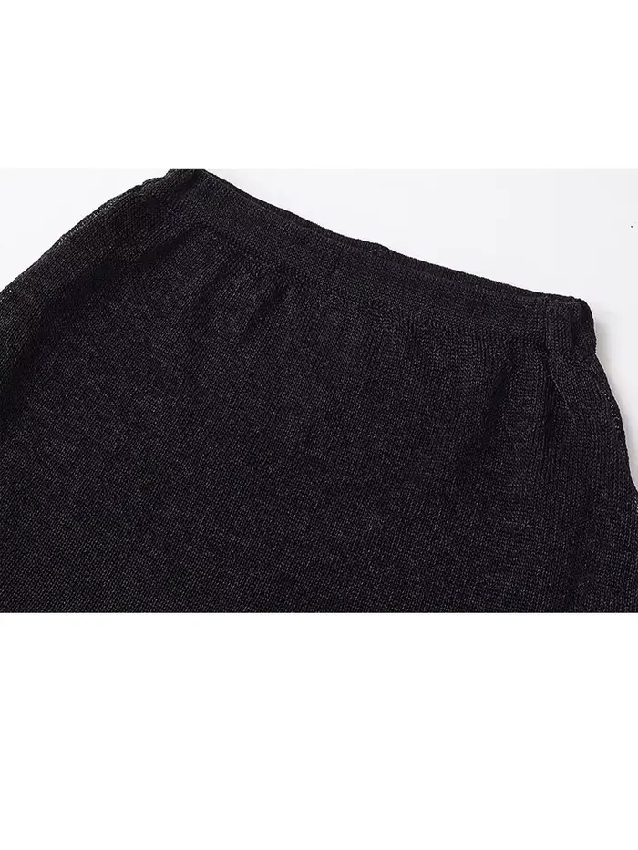 HH femmes nouvelle mode polyvalent élégant solide métallique tricoté Sexy jupe femme taille haute décontractée