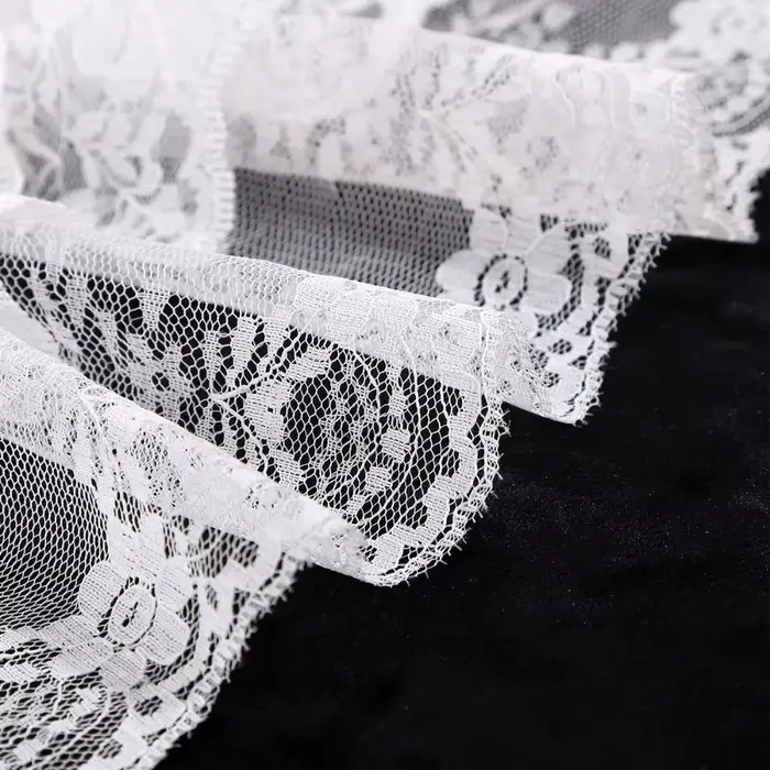 Mini-jupe en dentelle style Balletcore coréenne courte à volants motif floral taille haute avec drapé arrière pour femme