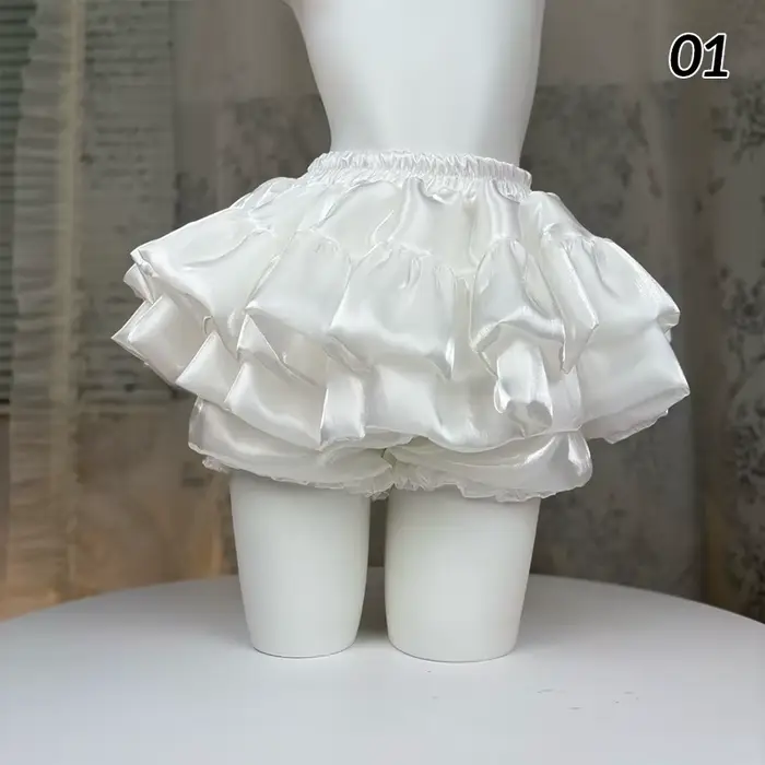 Jupes gâteau bouffantes en Satin pour femmes, Mini jupe courte Chic à volants, Style Preppy, jupes p