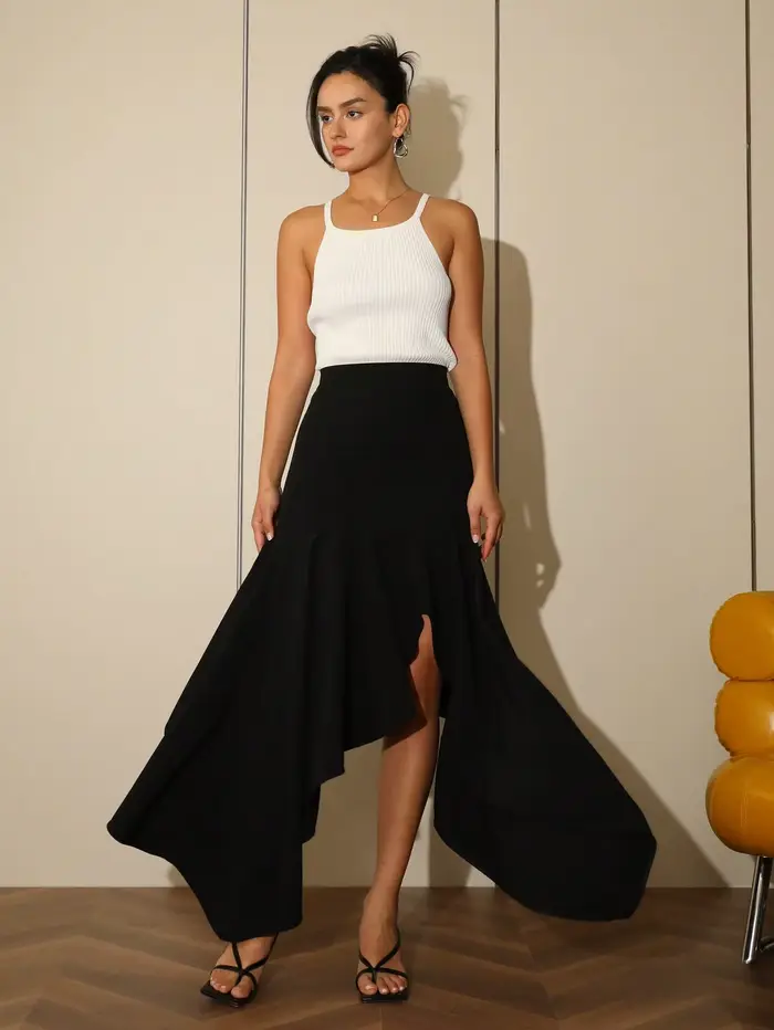 Jupe taille haute pour femme