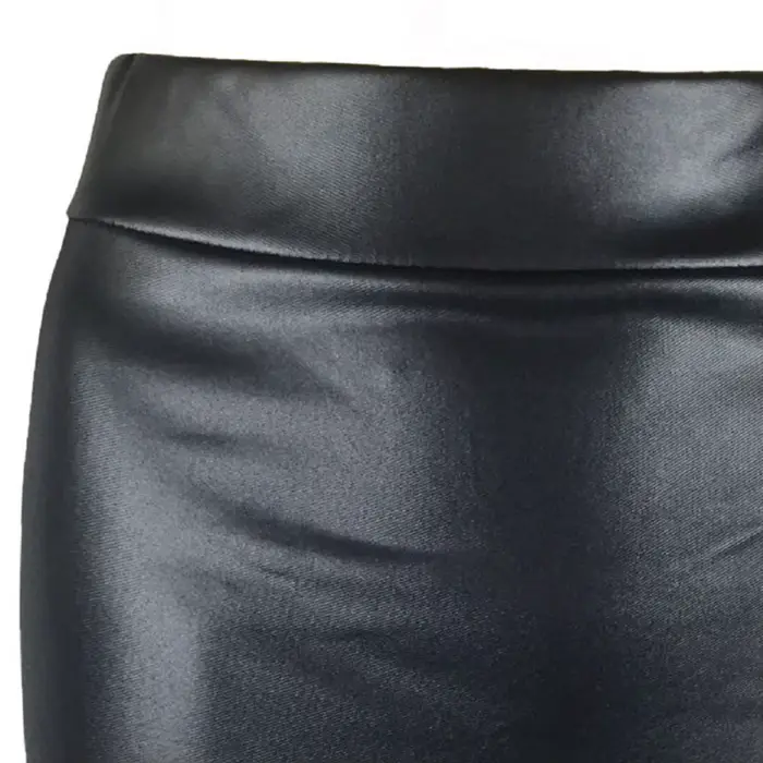 Mini jupe en similicuir PU pour femme
