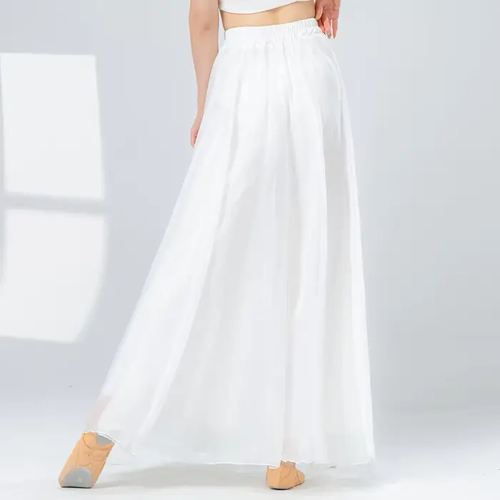 Jupe-culotte de danse moderne, ample, jambes larges, pantalon, vêtements d'entraînement de danseuse 