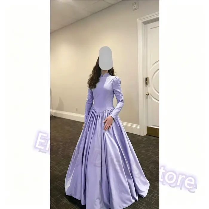 Robe de soirée en satin vert pour femme
