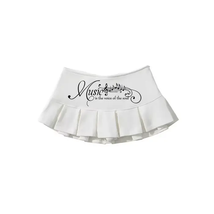 Jupe grise plissée taille haute mini trapèze avec short intégré pour femmes junior style chinois collection streetwear printemps automne