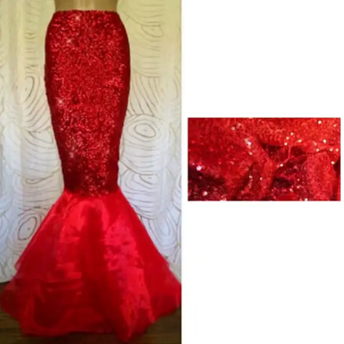 Fantaisie sirène jupe femmes fête fantaisie longues jupes Maxi pour noël Cosplay Costume falda de fi