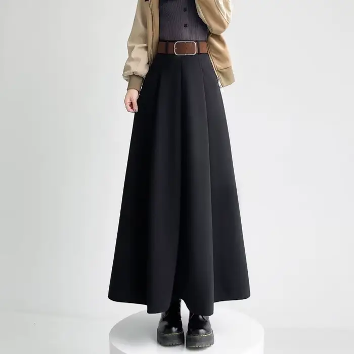 Jupe plissée taille haute amincissante pour femme, style Y2K vintage coréen, en cachemire, élégante 