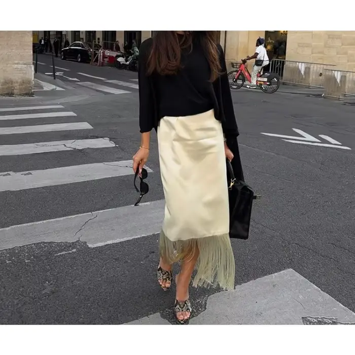 Jupe à franges pour femmes printemps/été 2026