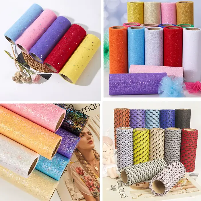 Tissu en maille de tulle pour bricolage