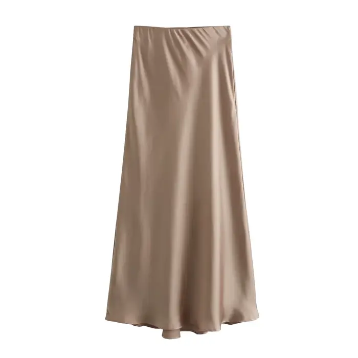 Jupe mi-longue élégante en polyester pour femmes style streetwear occasion spéciale été automne