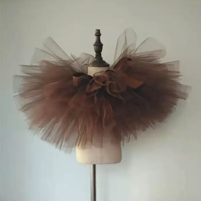 Jupe tutu couleur marron café pour enfants