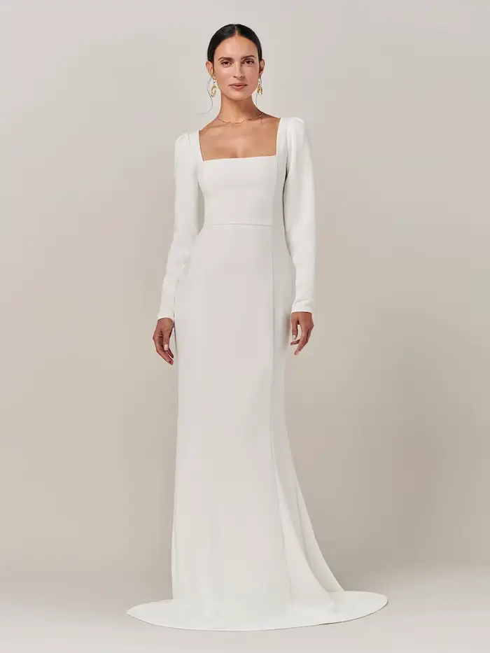 Robes de mariée sirène à col carré 2026