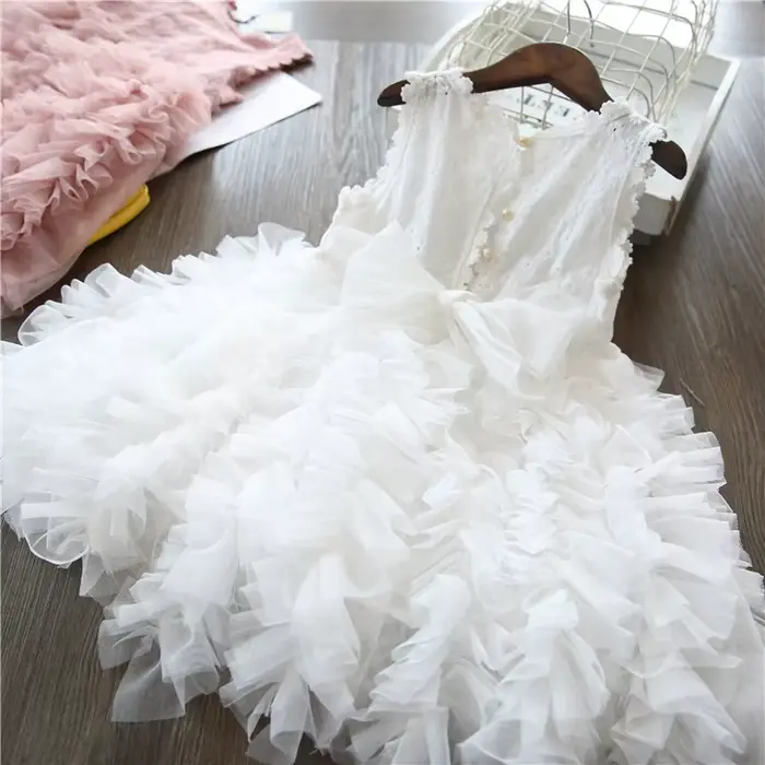 Jupe princesse pour filles robes mignonnes et douces pour enfants vêtements pour filles été 2024 occasion spéciale sortie au parc cérémonie d'école anniversaire