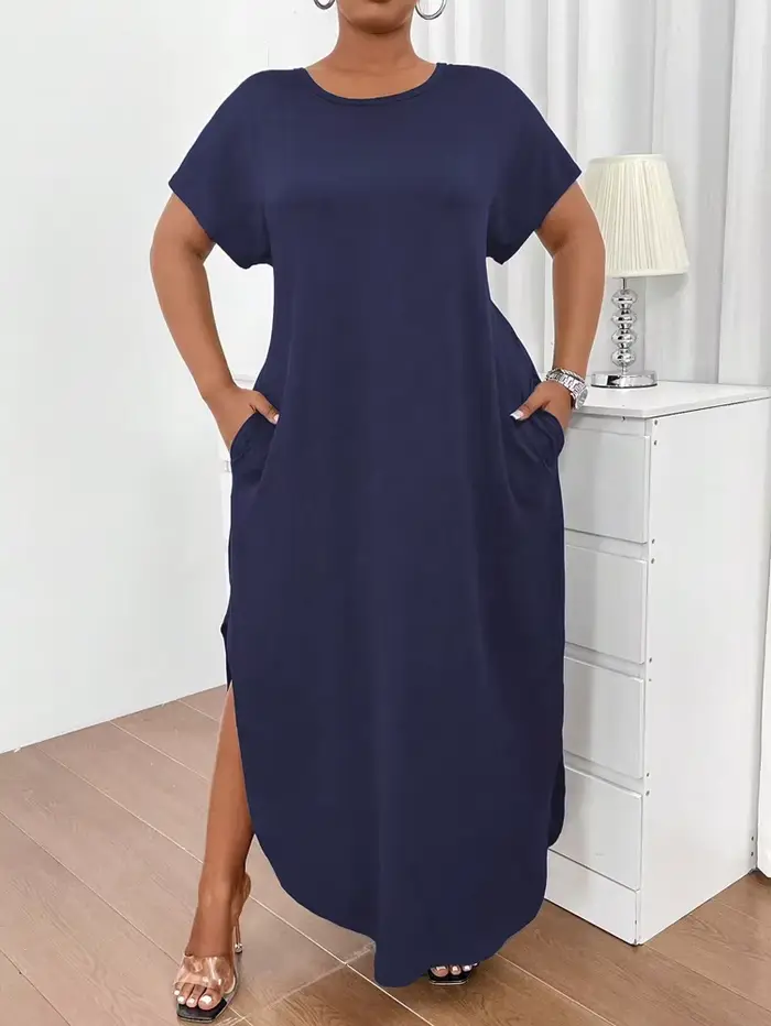 Robe longue d'été grande taille polyester ample et confortable pour femmes junior occasions spéciales et décontractées
