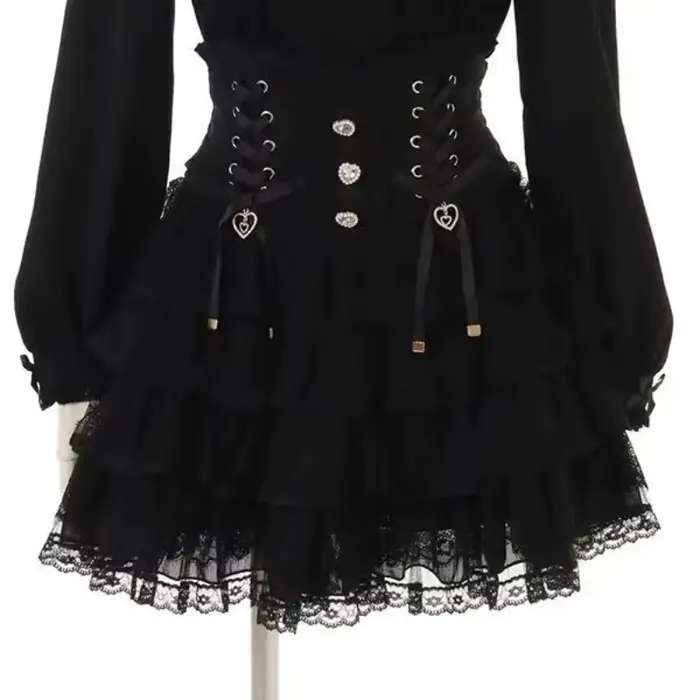 Ensemble jupe Lolita japonaise mignonne pour femme