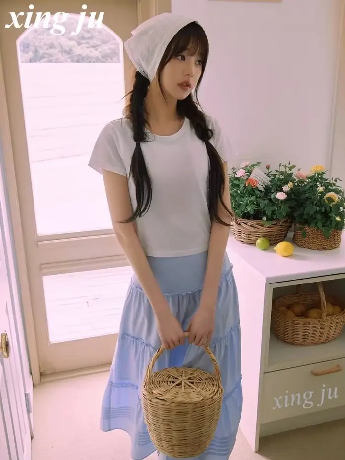 Kpop chanteur Jennie taille haute tempérament plissé gâteau jupe femmes Jazz danse Costume scène Festival fête Performance vêtements